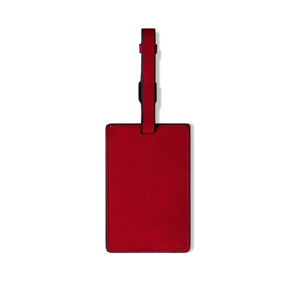Alcantara Luggage Tag Red
