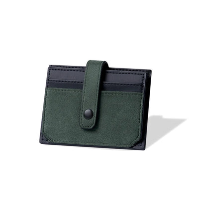 RFID-Blocking Alcantara Slim Wallet Green