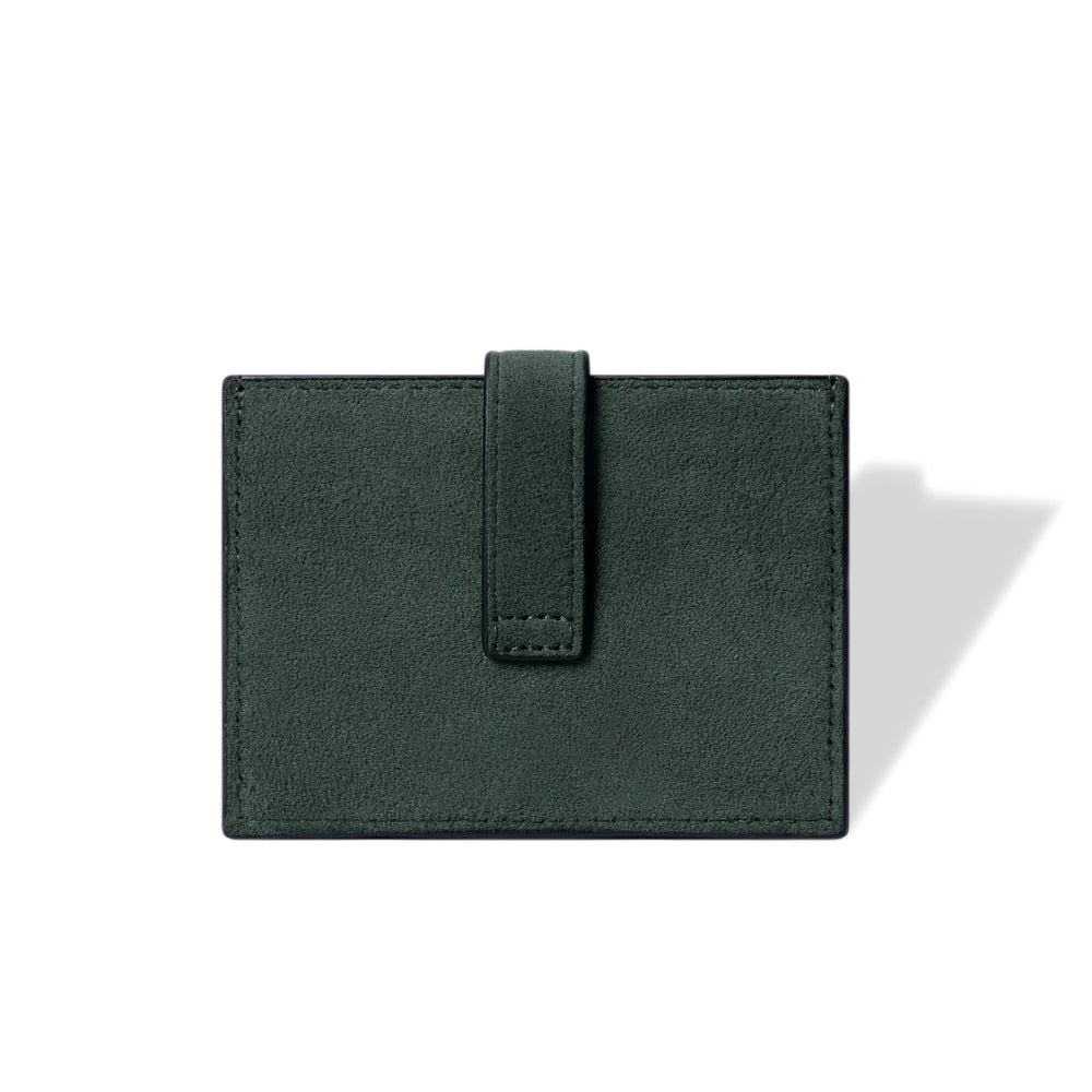RFID-Blocking Alcantara Slim Wallet Green