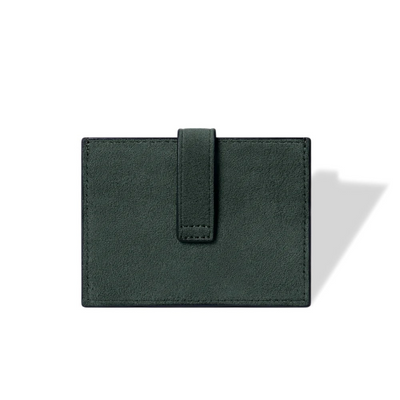 RFID-Blocking Alcantara Slim Wallet Green