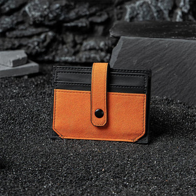 RFID-Blocking Alcantara Slim Wallet Orange