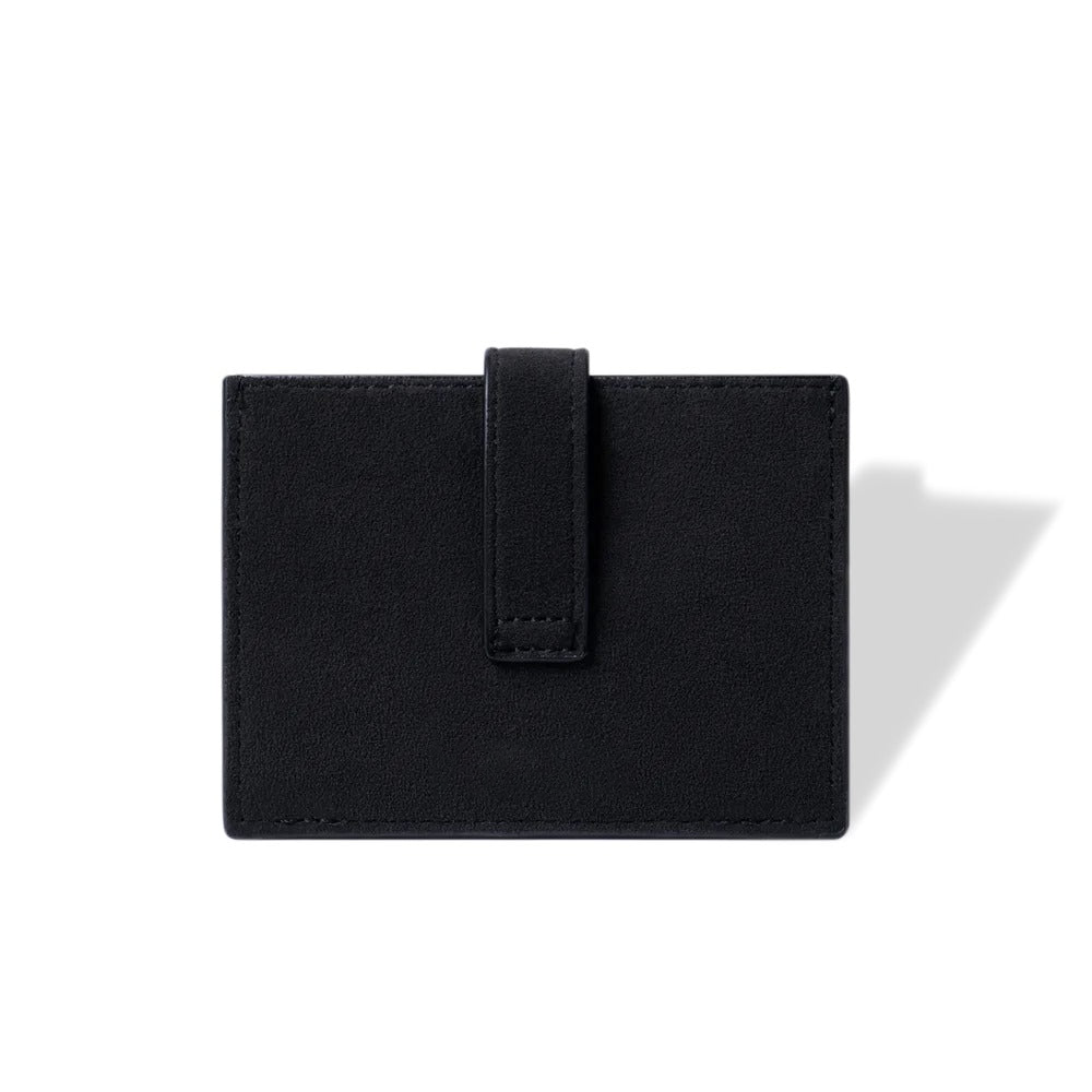 RFID-Blocking Alcantara Slim Wallet Black